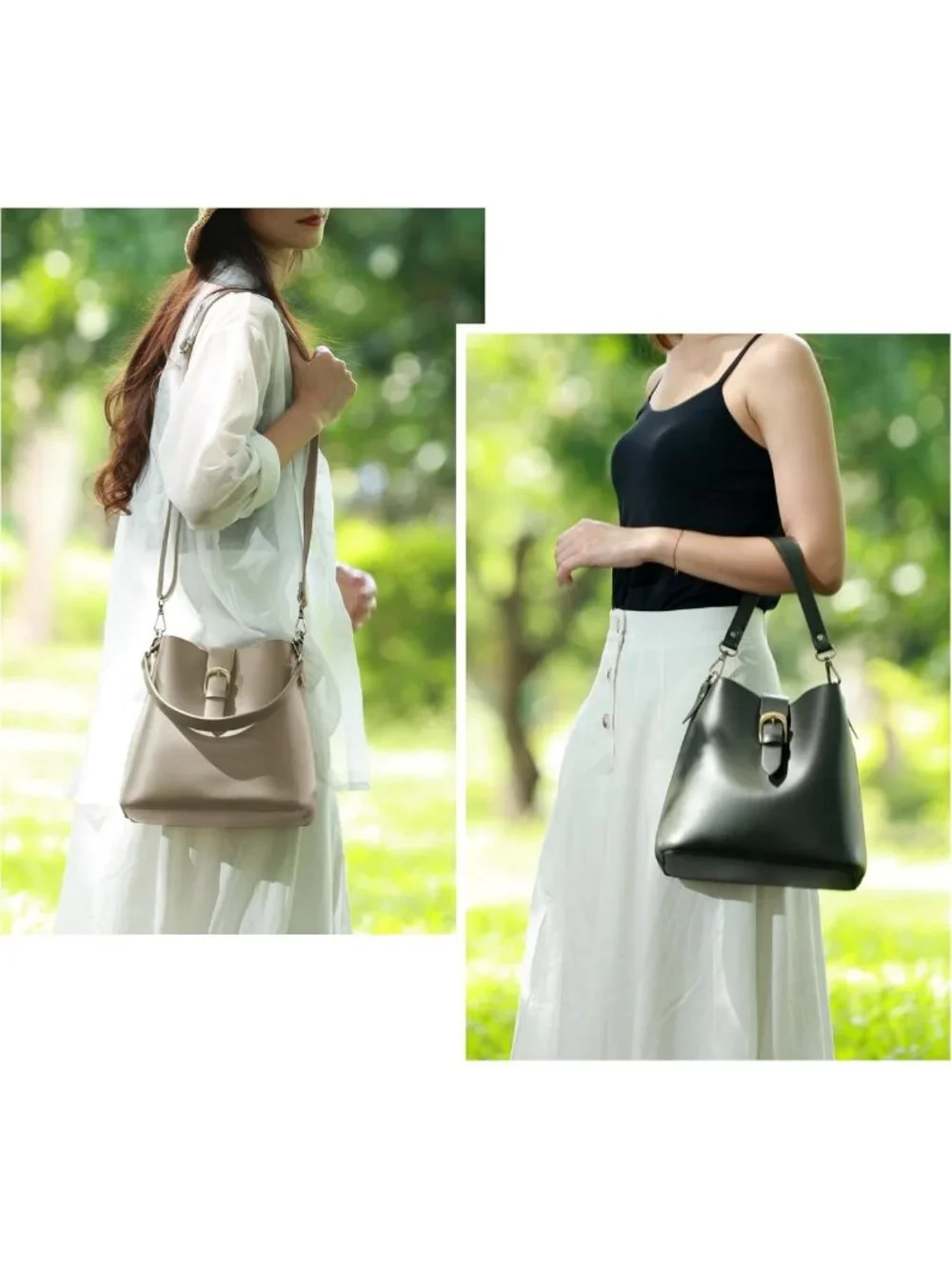 Vegan Leather Hobo Bag for Women - Retro Casual Purse, Classic Vintage Shoulder